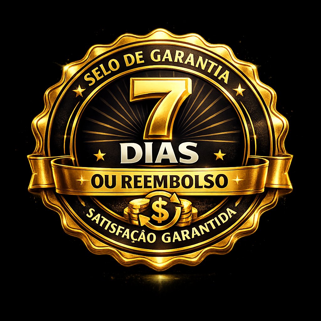Selo de garantia de 7 dias — reembolso total
